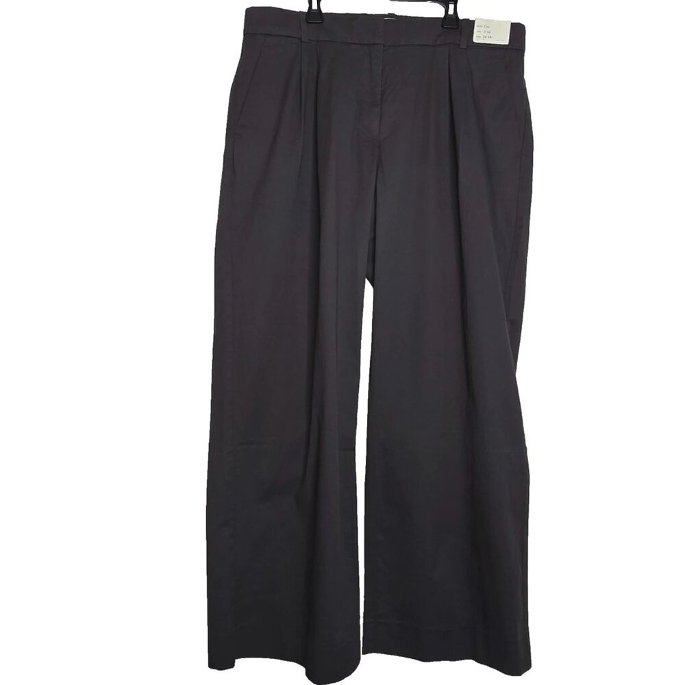 Abercrombie & Fitch Pants Womens 32 / 14R Tailored Pleats Low Rise Wide Leg Gray